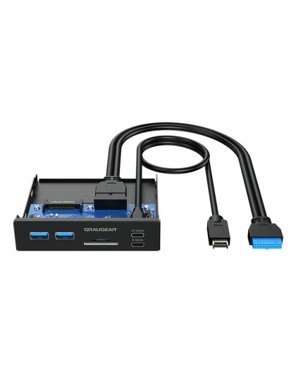 Graugear Multi Front Panel with USB Hub + Card Reader
