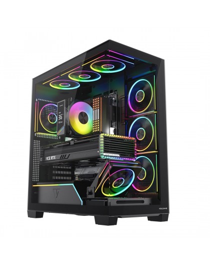 MODECOM VOLCANO STELLAR PLUS ARGB MIDI 8F BLACK