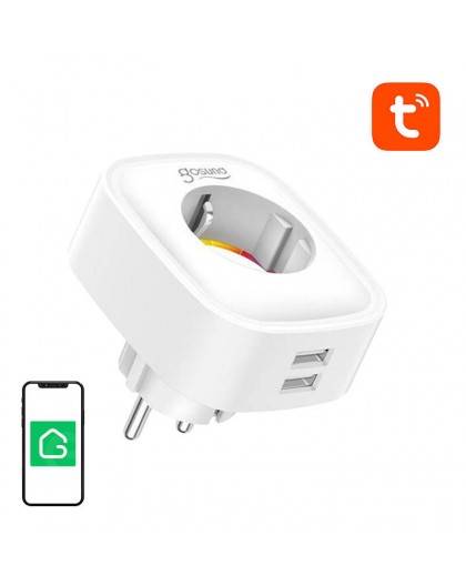 Smart plug WiFi Gosund SP112 2xUSB, 16A, Tuya