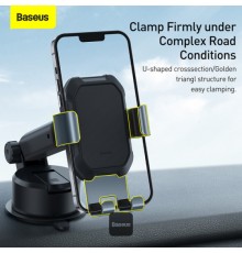 Gravity car mount for Baseus Tank phone with suction cup (black)