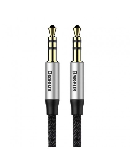 Baseus Yiven Audio Cable mini jack 3,5mm AUX, 1m (Black+Silver)