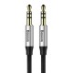 Baseus Yiven Audio Cable mini jack 3,5mm AUX, 1m (Black+Silver)