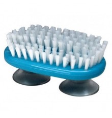 Hand and nail brush with suction cups