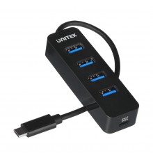 UNITEK HUB USB-C 4XUSB-A 3.1, ACTIVE, 10 WATT,H1117B