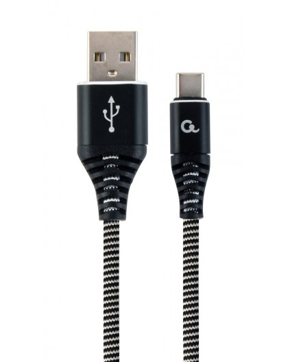 Gembird CC-USB2B-AMCM-2M-BW USB cable USB 2.0 USB A USB C Black, White