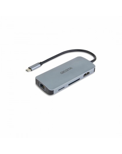Dicota USB-C 8-in-1 Multi Hub 4K PD 100W silver