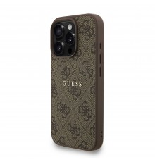 Guess PU Leather 4G Colored Ring Strap MagSafe Case for Apple iPhone 16 Pro