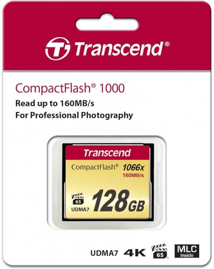 Transcend Compact Flash 128GB 1000x