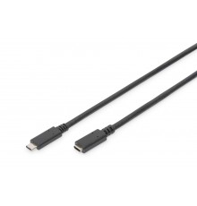 DIGITUS USB 2.0 Extension Cable Type C - C St/Bl 2.0m, black