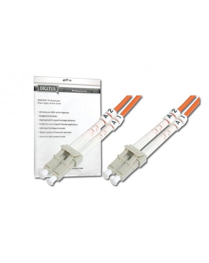 DIGITUS LWL Patch Cable LC - ST 1.00m Multimode Duplex OM3
