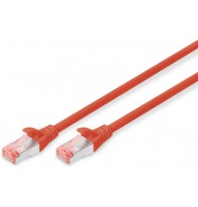 DIGITUS CAT 6A S/FTP pataisīšanas kabelis, 0,25m, sarkans