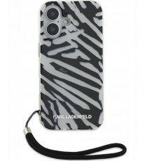 Karl Lagerfeld IML Zebra Pattern & Cord Back Case for Apple iPhone 16