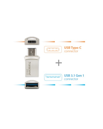 Transcend JetFlash 890S 128GB OTG USB Typ-C + USB 3.1
