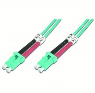 DIGITUS LWL Pārejas kabelis LC - LC 2.00m Multimode Duplex OM3
