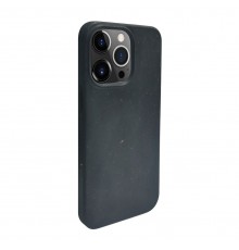 Apple iPhone 13 Pro Max Silicone Plastic Case Eco Print Design Black