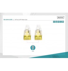 DIGITUS CAT 6 S/FTP Patch Cable, 5 pieces, 20m, gray