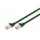 DIGITUS Cat6 S/FTP Patch Cable 2xRJ45 0.5m red with strain relief Polybe