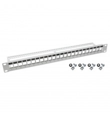 Equip Patch Panel 48x Cat6 19" UTP 1HE Keystone Mounting black