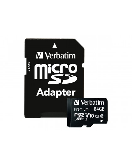 Verbatim Premium Micro SDXC Memory Card 64GB