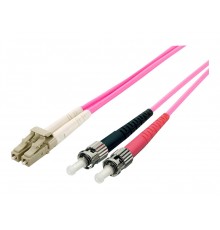LWL Patchkabel LC-ST 0.50m Multimode Duplex OM4 ar Polybe