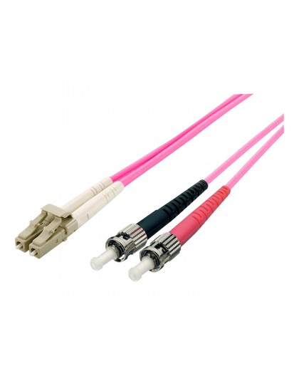 Equip LWL Patch Cable LC-ST 0.50m Multimode Duplex OM4 with Polybe