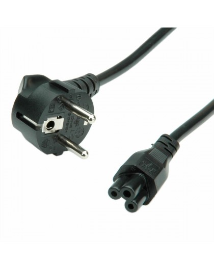 ROLINE Power Cable, 3-Pin, Notebook Socket, Black, 3 m