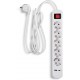 Fuj:tech 7-outlet extension cord, 1.5 m, white