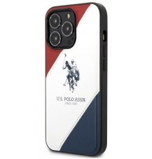 Apple iPhone 14 Pro Max Leather Double Horse Case White Blue