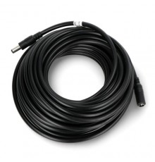 DC extension cable 5.5/2.1mm - connector-socket - 10m - black - Goobay 71400