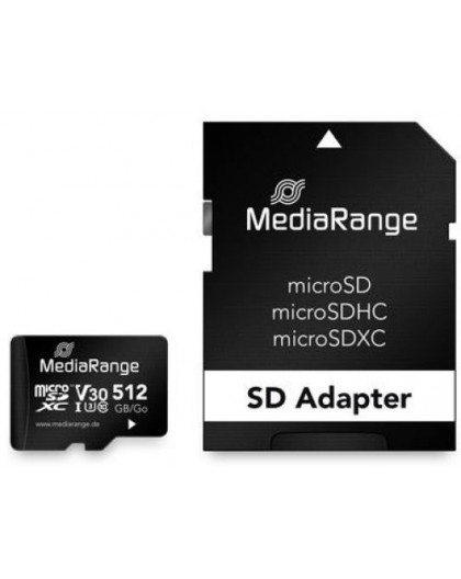 "MediaRange MR947" 512 GB "Micro SDXC UHS-I" Class 10 "Flash" memory