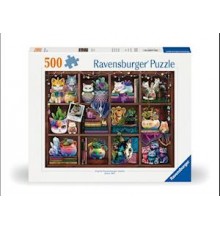 Ravensburger Puzzeļu 500 gab. - Kaķi un sukulenti