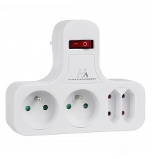 Power socket x4 with switch Maclean MCE224