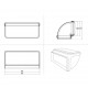 Vertical curve rectangular shape (220x90)