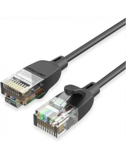 PATCH CABLE CAT.6A UTP/1.5M BLACK SLIM IBIBG VENTION