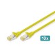DIGITUS CAT 6A S/FTP Patch Cable, 1m, yellow