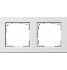 GIRA 021222 Frame 2f pure white matte E2 2-fold E2