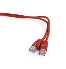 Patch cord cat.5e, flooded cover 1M red