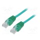 Patch cord cat.5e 0.25M green