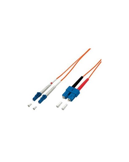LWL Patchkabel LC-SC 1.00m Multimode Duplex OM1 arba Polybe