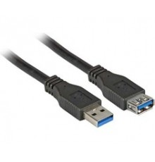 USB kabelis EFB USB-A - USB-A 3 m melns (K5237.3)