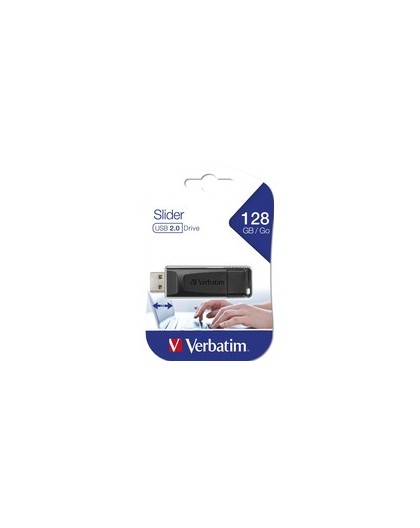 Verbatim Slider USB Flash Drive, 128 GB