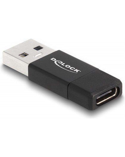 Delock USB 3.2 Gen 2 Active Adapter USB-A to USB-C Socket Black