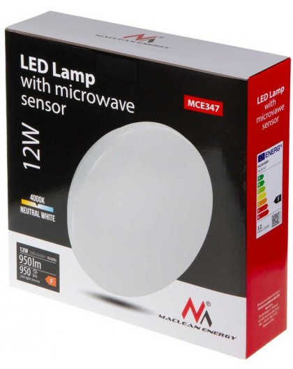 Maclean LED ceiling light with dimming sensor mce347