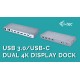 Port replicator USB 3.0 / USB-C Dual