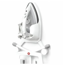 Ironing board and iron holder with silicone