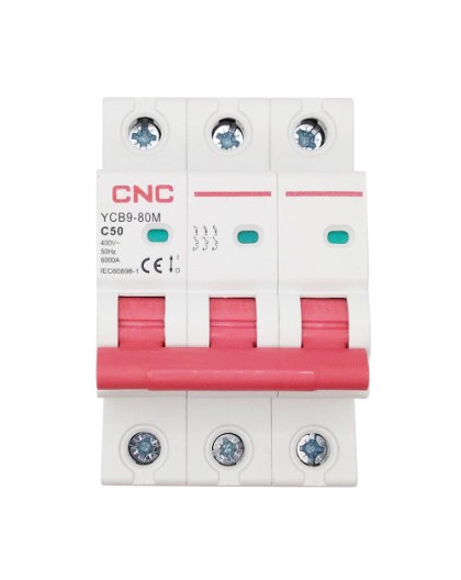 CNC Automatic Switch, 3P, 50A, Class C, 6kA