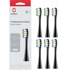 Oclean Professional Clean harjaspää, 6 tk, musta