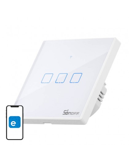 Smart Switch WiFi + RF 433 Sonoff T2 EU TX (3-channel) updated