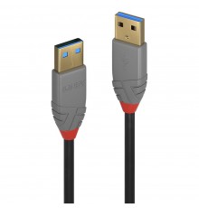 USB Cable - LINDY Anthra Line USB 3.2 Type A Cable, M/M, 5Gbps, 5 m, Black