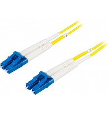 Optical Cable DELTACO LC - LC, Duplex, Single-mode OS2, 0.5m / LCLC-0S-5